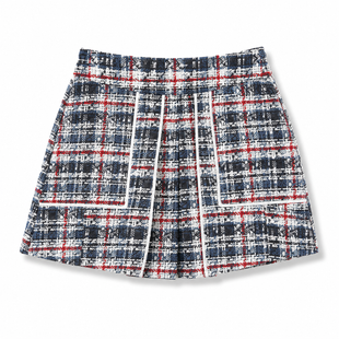 Foray Golf Front Pleat Plaid Bouclé Skort [2026]