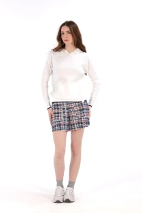 Foray Golf Front Pleat Plaid Bouclé Skort [2026]