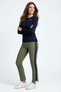 Golftini 27"  Rev'd Up Olive/Navy Ankle Pant