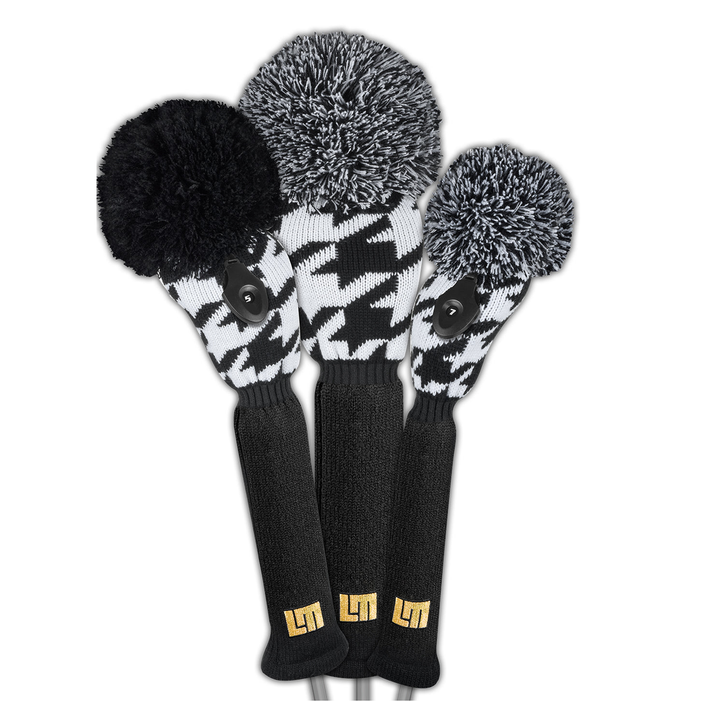 Just4Golf Oakmont Knit Headcovers With Pom Just4Golf Oakmont Knit Headcovers With Pom