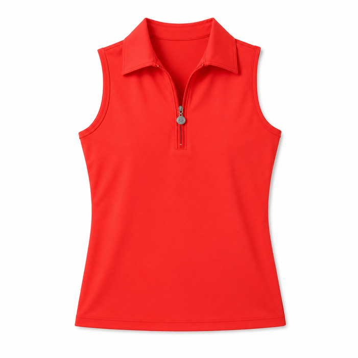 TzuTzu Allie Racerback Quarter Zip Polo