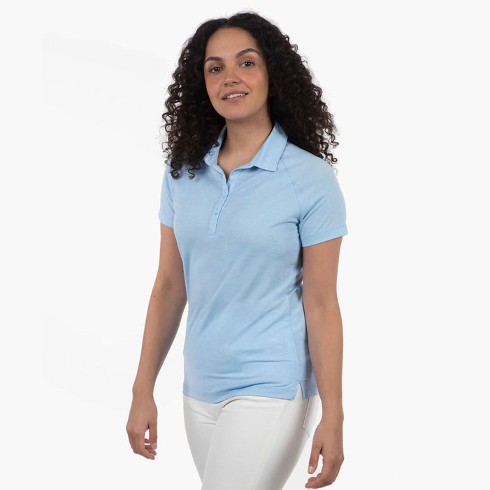 Sunice Gail Short Sleeve Melange Knit Polo