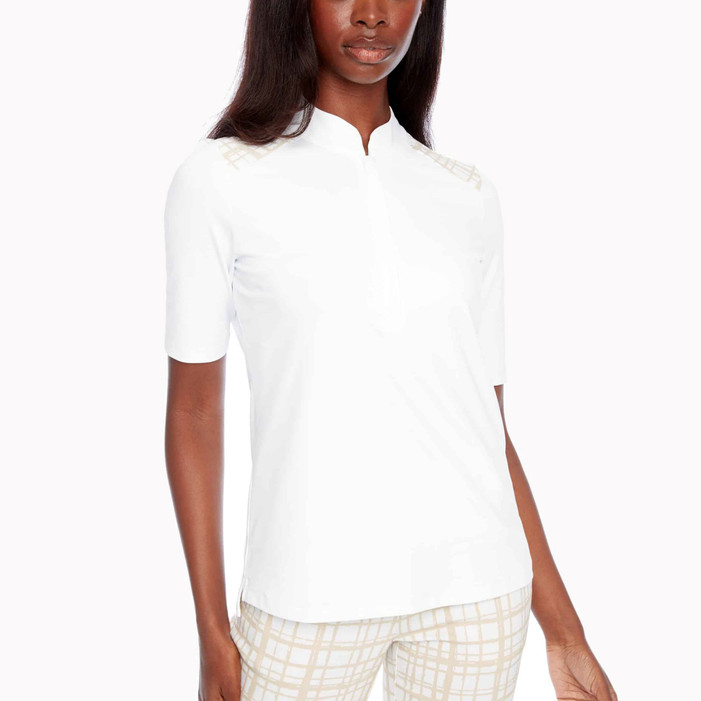 Swing Control Desert Plaid Half Sleeve Velocity Top Swing Control Desert Plaid Half Sleeve Velocity Top