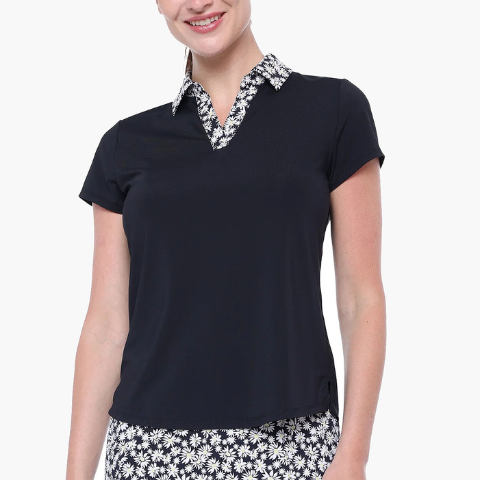 BelynKey Penny Lane Daisy Cap Sleeve Polo BelynKey Penny Lane Daisy Cap Sleeve Polo