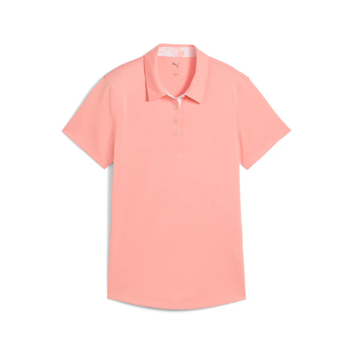 Puma Pink Fruit Pique Accent Short Sleeve Polo Puma Pink Fruit Pique Accent Short Sleeve Polo
