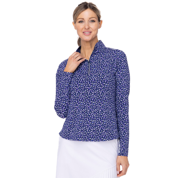 BelynKey Cambridge Speckles Sadie Long Sleeve Mock BelynKey Cambridge Speckles Sadie Long Sleeve Mock