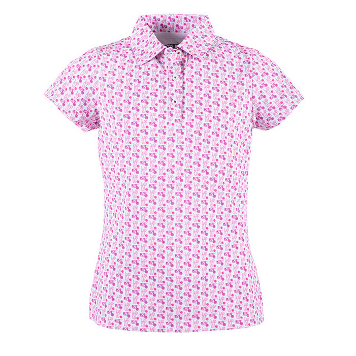 GARB Girls Pink Lemon Short Sleeve Golf Polo