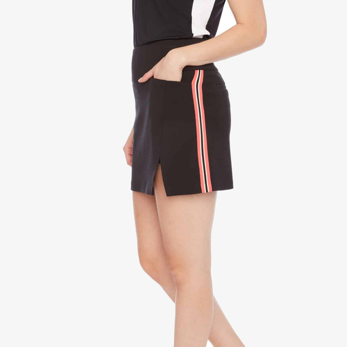 Swing Control Coral Side Stripe Vented Techno Knit Skort