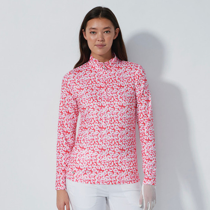 Daily Sports Sheermotion Leo Coral Long Sleeve Mock Daily Sports Sheermotion Leo Coral Long Sleeve Mock