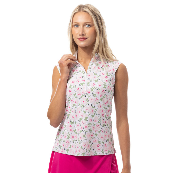 SanSoleil Puttercup SolairCool Sleeveless Mock