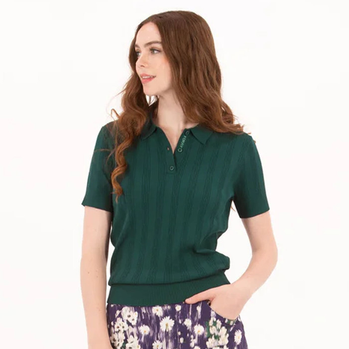 Pine Green Knit Polo