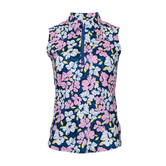 JoFit Sea Of Flowers Sleeveless Golf Polo