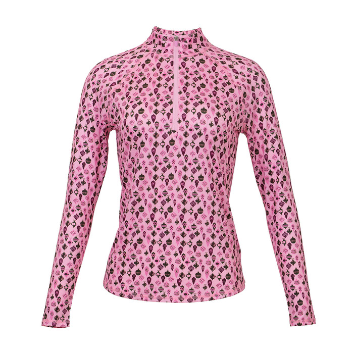 JoFit Winter Whimsy UV Long Sleeve Zip Mock