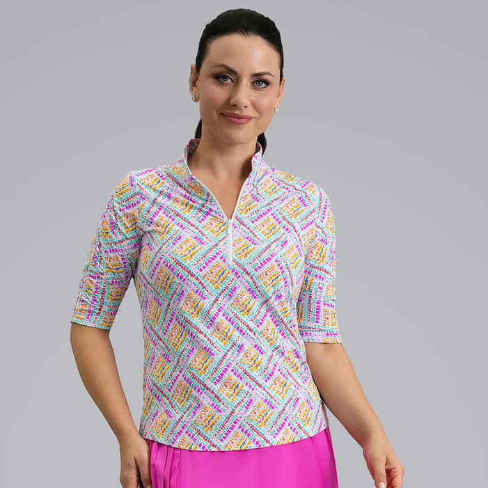 IBKUL Nina Mandarin Half Sleeve Mock