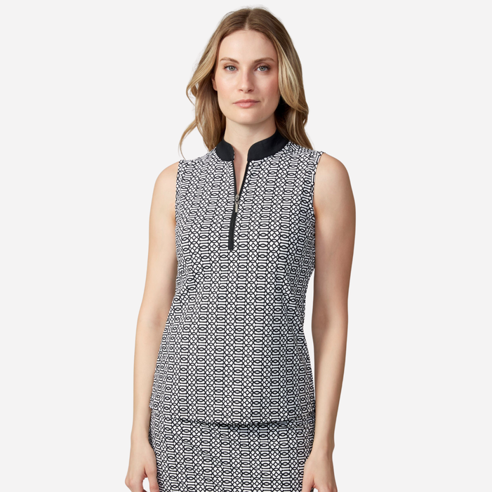 Swing Control Black Keys Sleeveless Top