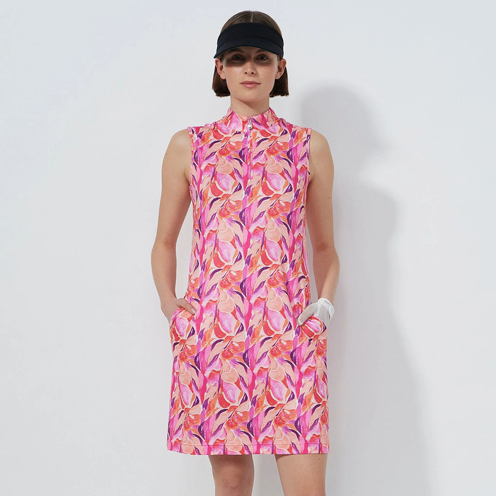 Daily Sports Artsy Leaf Sheermotion Sleeveless Dress