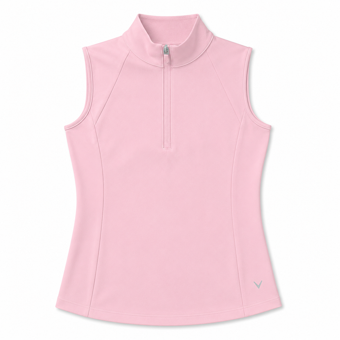 Callaway Rib Play Sleeveless Polo | Cherry Blossom