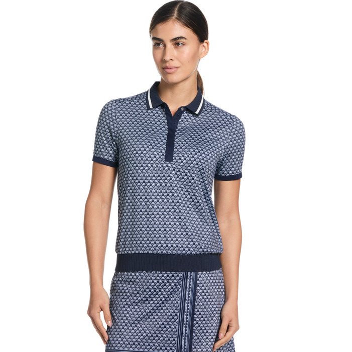 Callaway Scarf Geo Short Sleeve Polo