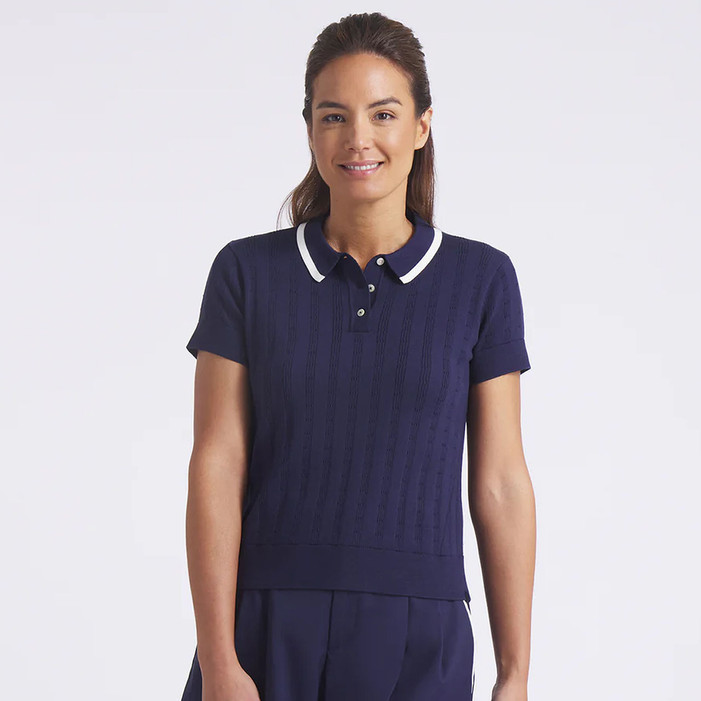 PUMA x AP Short Sleeve Pointelle Knit Polo