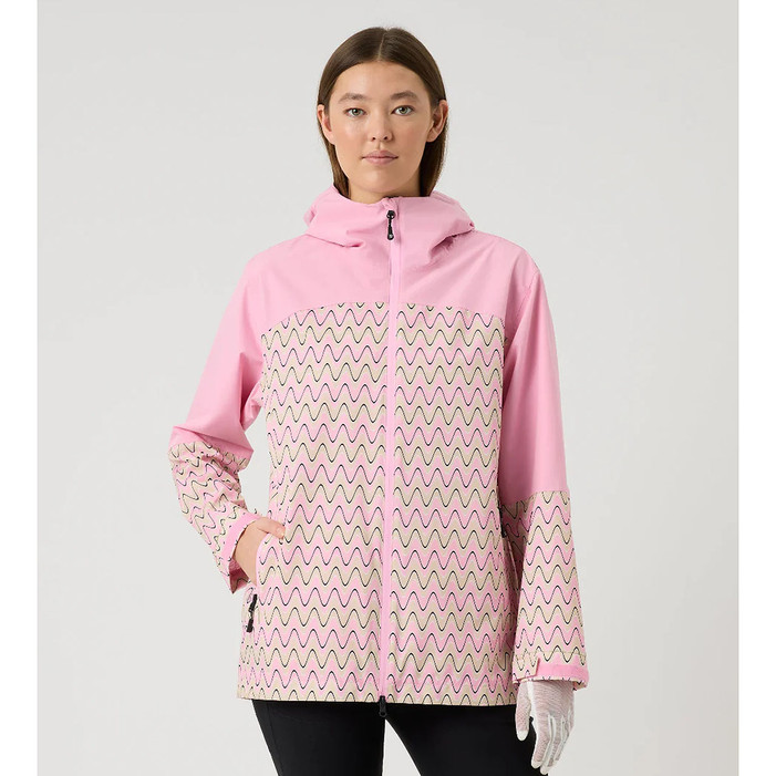 Daily Sports Faenza Geometric Wave Print Rain Jacket [2026]