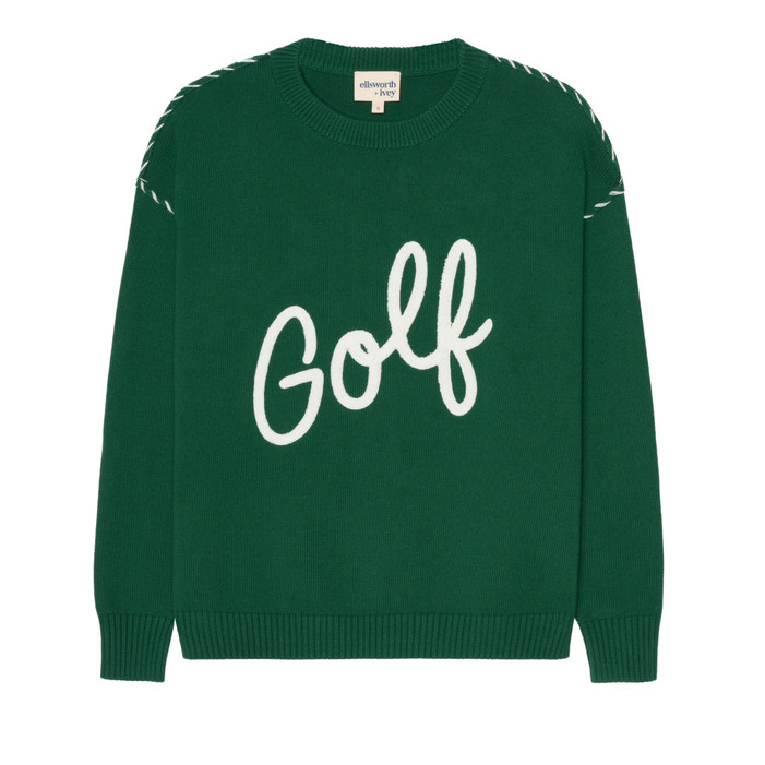 Ellsworth+Ivey Riley Golf Green Crewneck Sweater