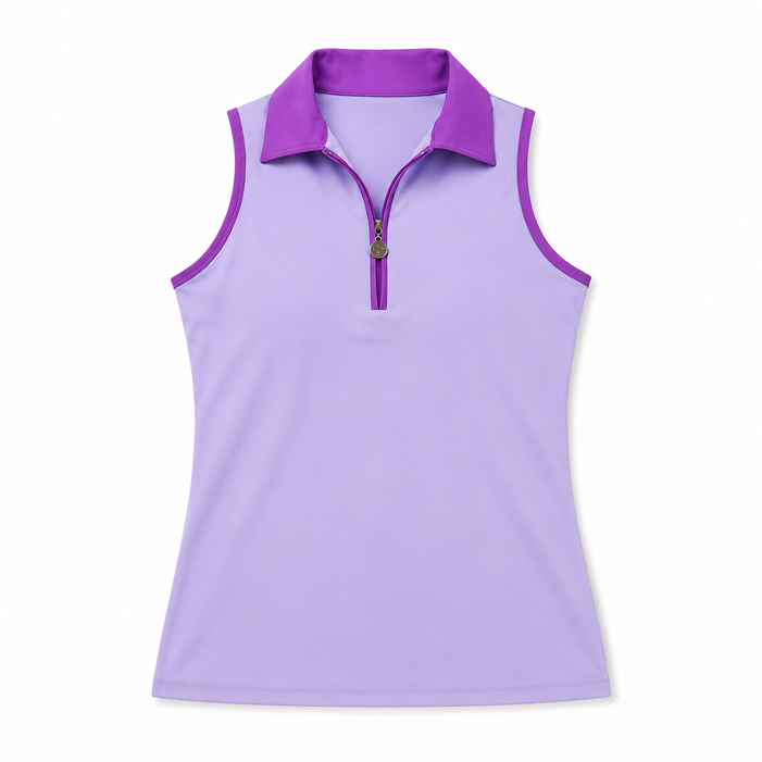 TzuTzu Gaby Sleeveless Polo | Grape/Iris