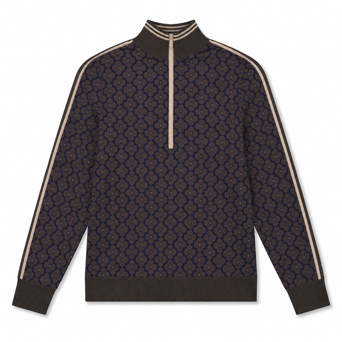 Original Penguin Chocolate Torte 1/4 Zip Sweater