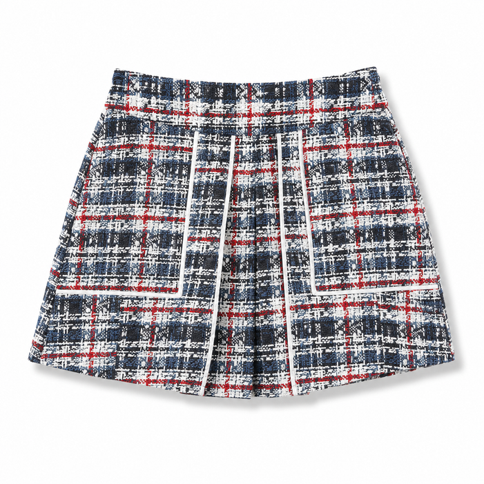 Foray Golf Front Pleat Plaid Bouclé Skort [2026]