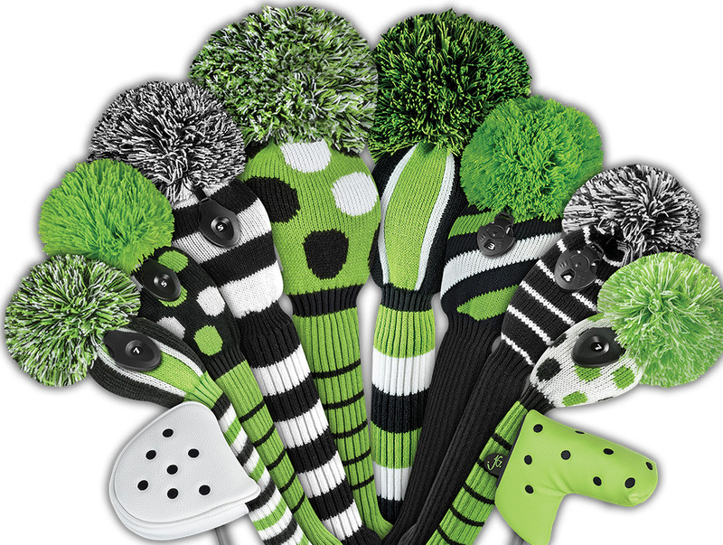 Just4Golf Waffle Towel - Lime/Black Stripe Just4Golf Waffle Towel - Lime/Black Stripe