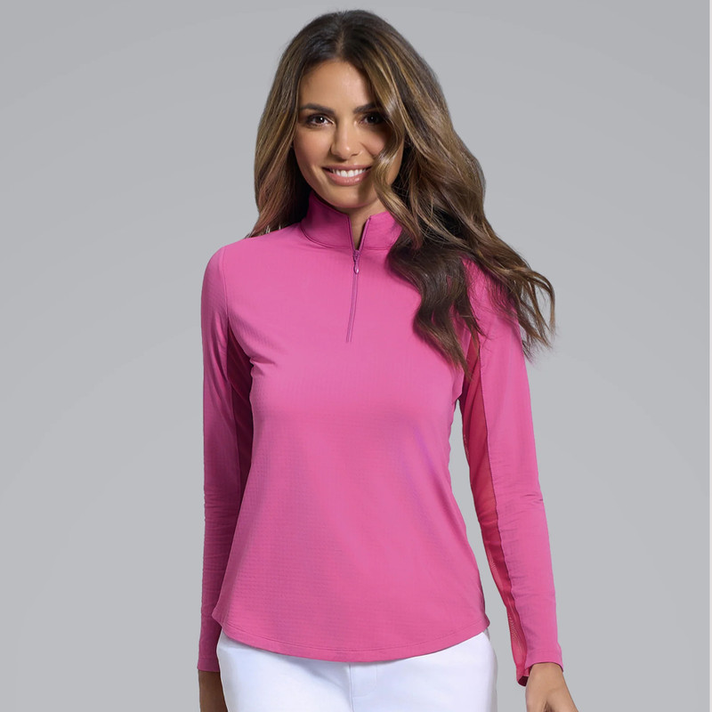 Rose - Solid Long Sleeve Mock Neck Top