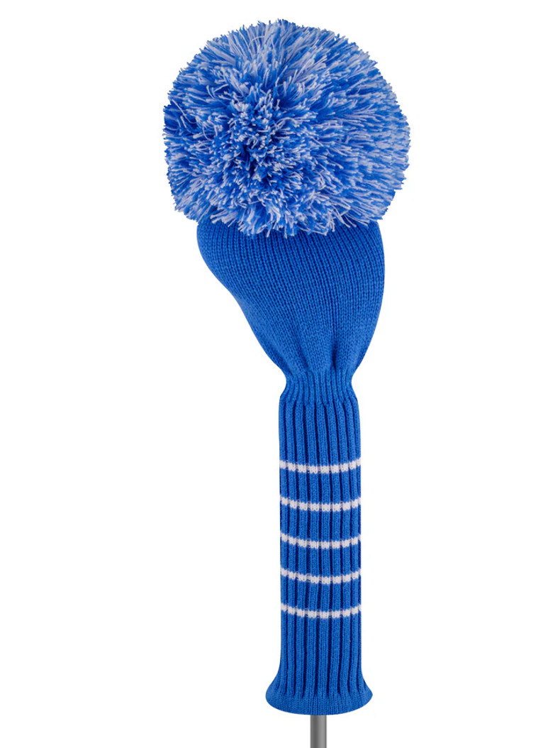 Just4Golf Royal Knit Headcovers With Pom