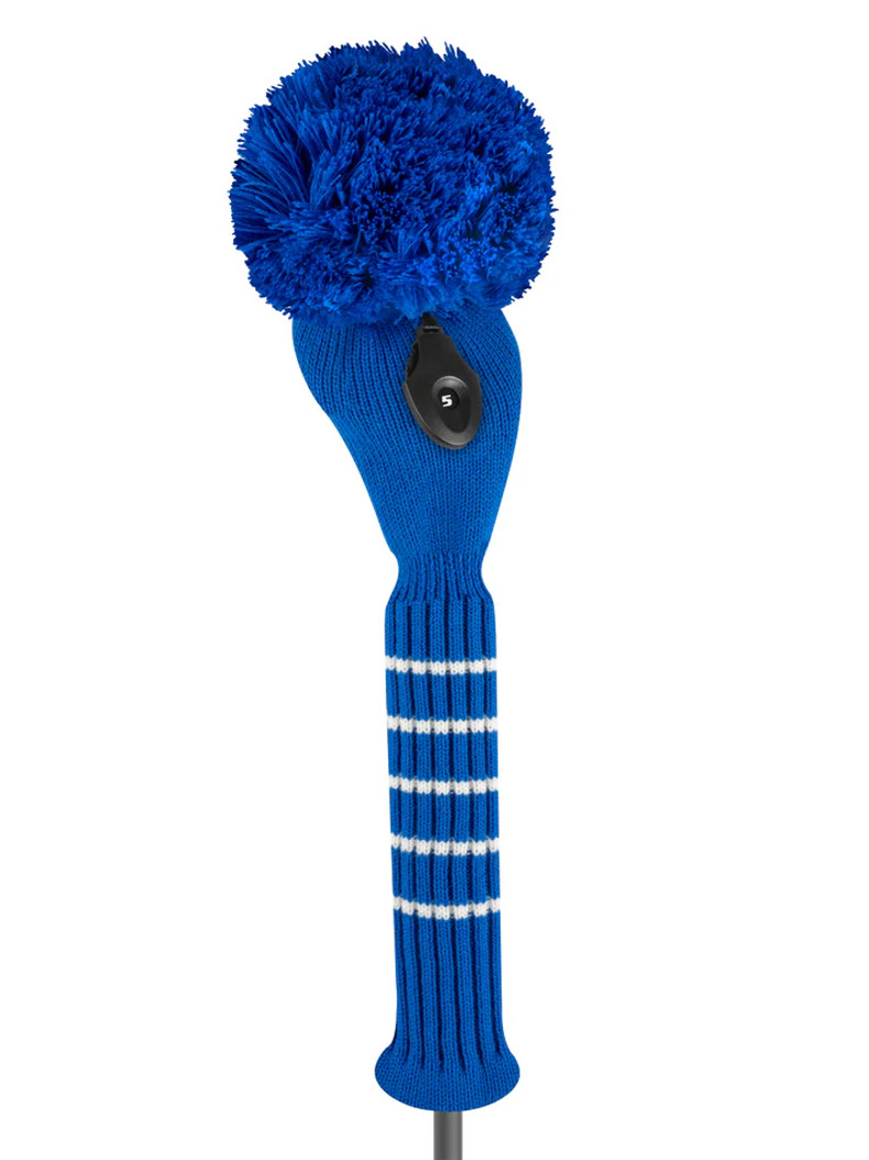 Just4Golf Royal Knit Headcovers With Pom