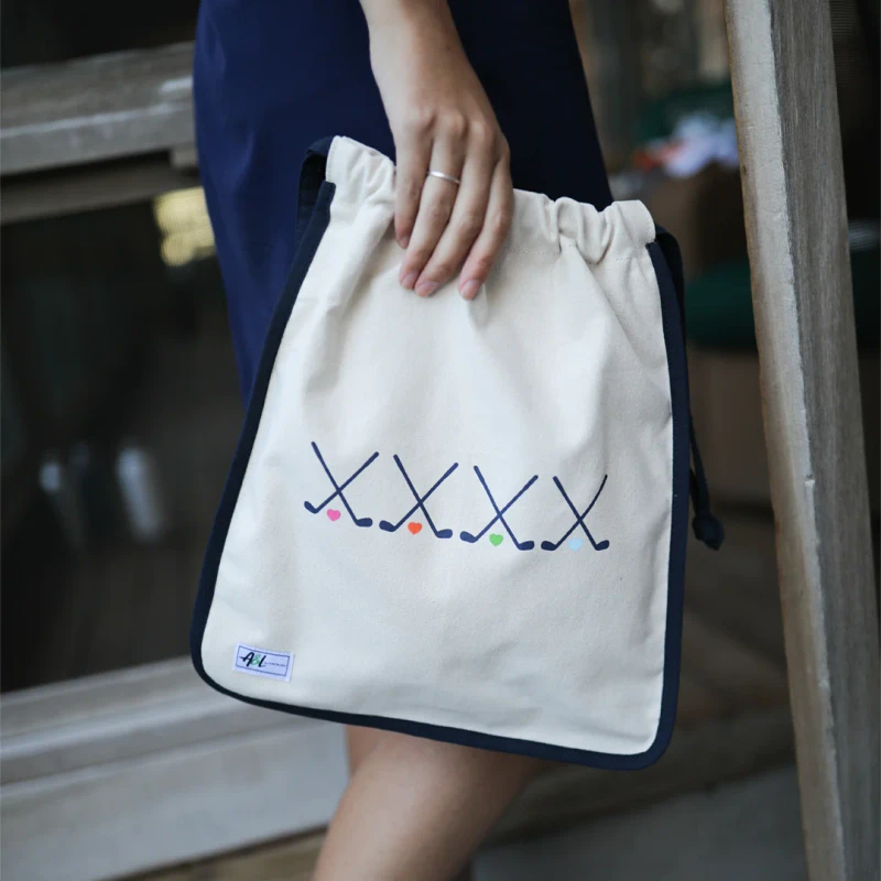 Ame & Lulu Canvas Raleigh Drawstring Shoe Bag