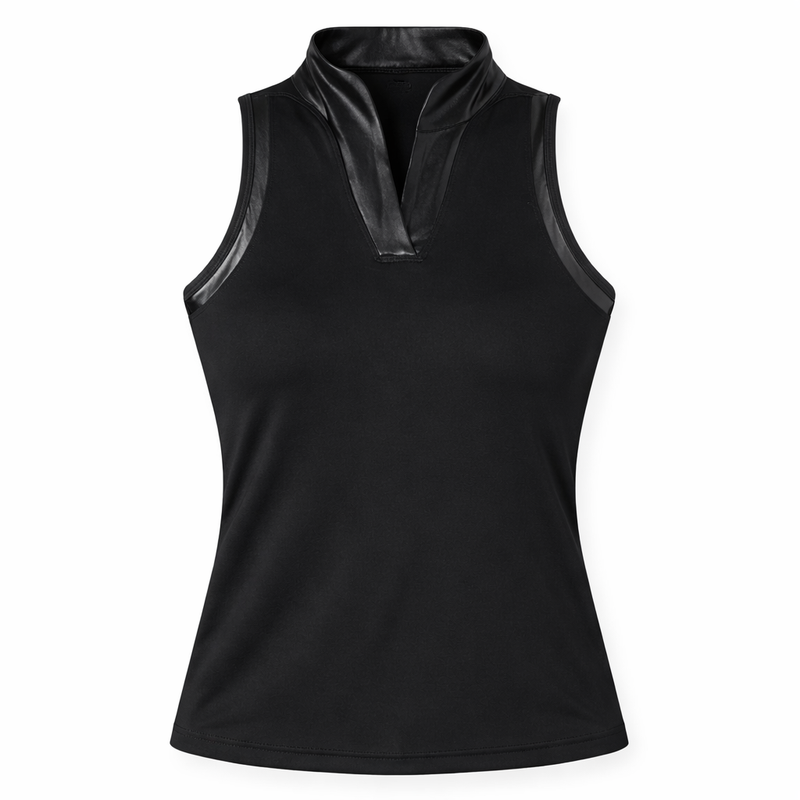 Calliope Lucky In Leather Racerback Mock