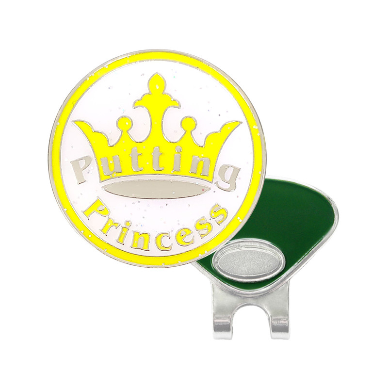Putting Princess Glitzy Ball Marker with Hat Clip Putting Princess Glitzy Ball Marker with Hat Clip