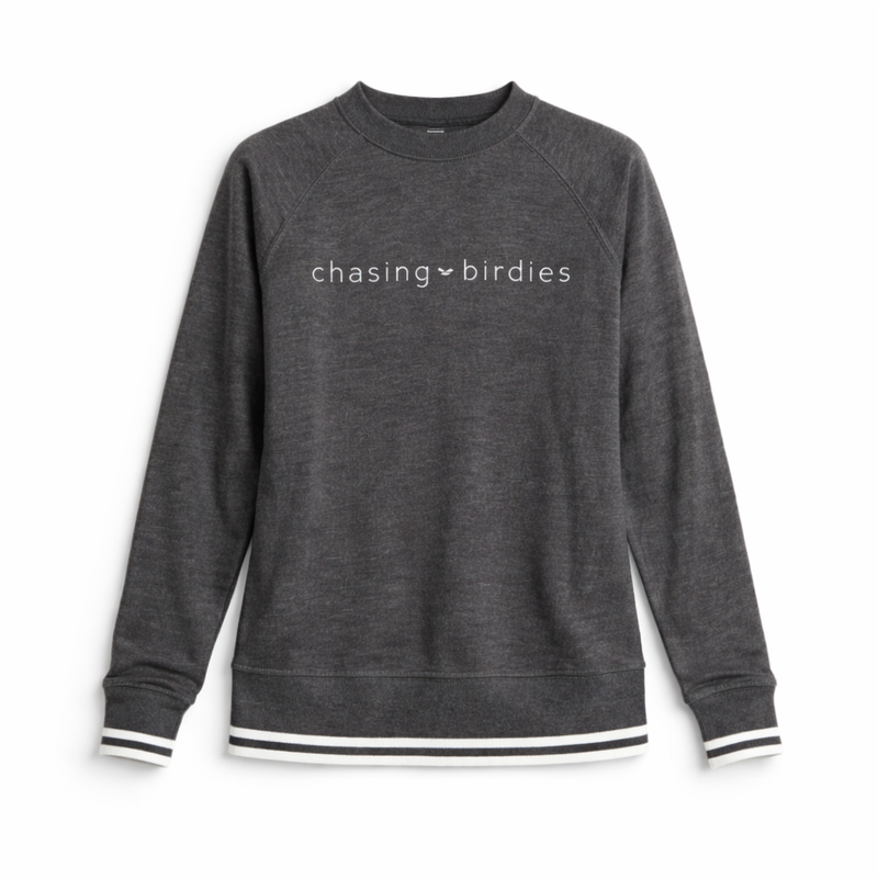 Calliope Chasing Birdies Varsity Sweatshirt