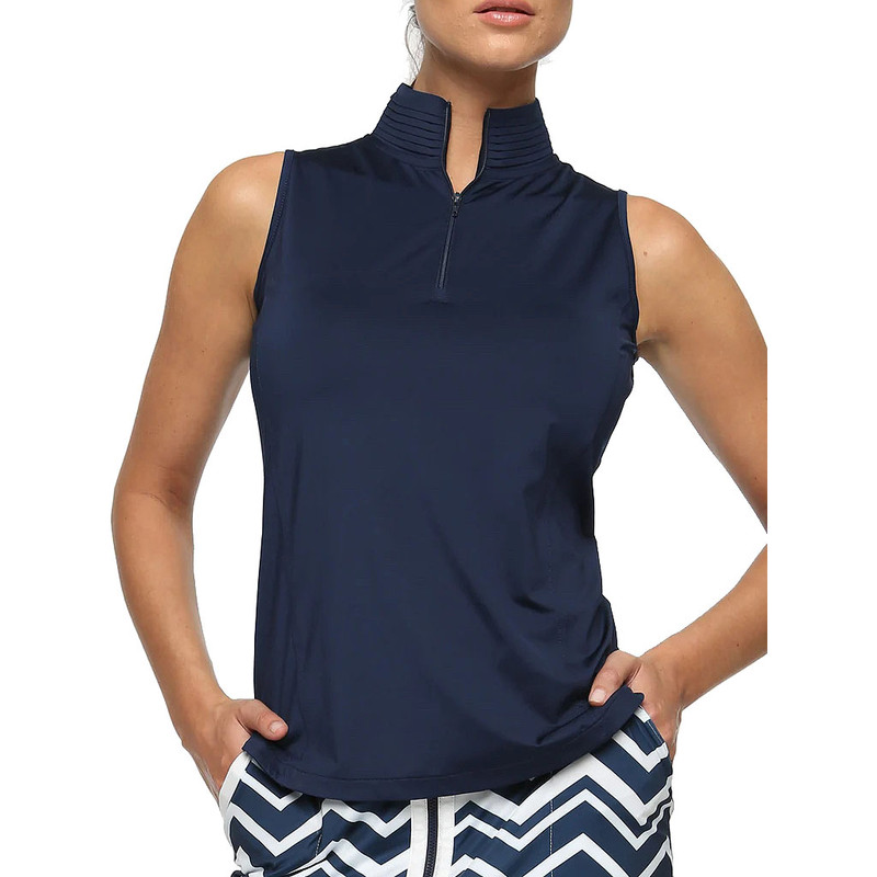 BelynKey BK Sleeveless Pleat Mock BelynKey BK Sleeveless Pleat Mock