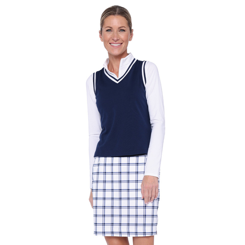 BelynKey Varsity Stripe Sleeveless V-Neck  BelynKey Varsity Stripe Sleeveless V-Neck