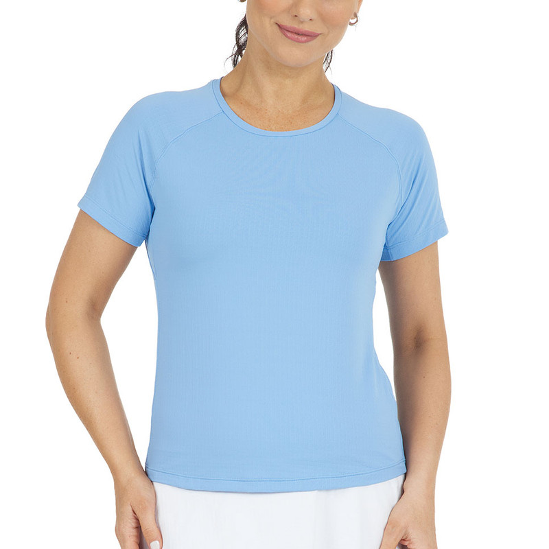 IBKUL Solid Short Sleeve Active Crewneck