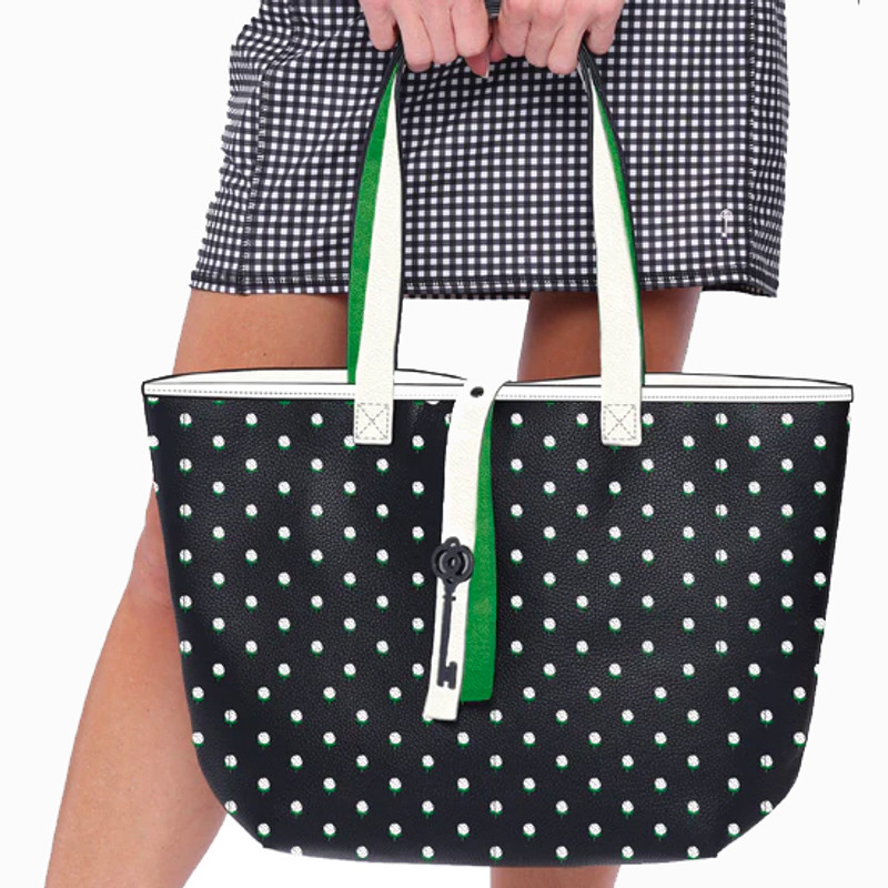 BelynKey Keystone Contrast Tote - Black/Green