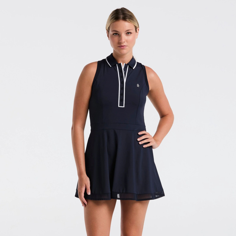 Original Penguin Veronica Sleeveless Mesh Insert Dress [SF26]