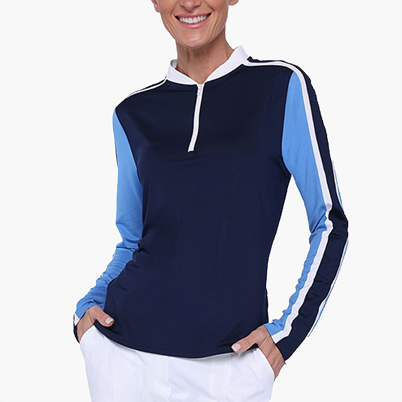 PGM Zipper Collar Women Golf Shirts Long Sleeve Sports Tops