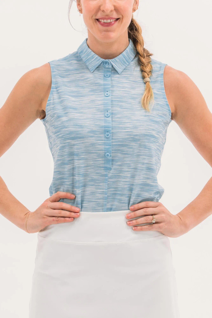 Foray Golf Core 3.0 Sleeveless Polo - Melange