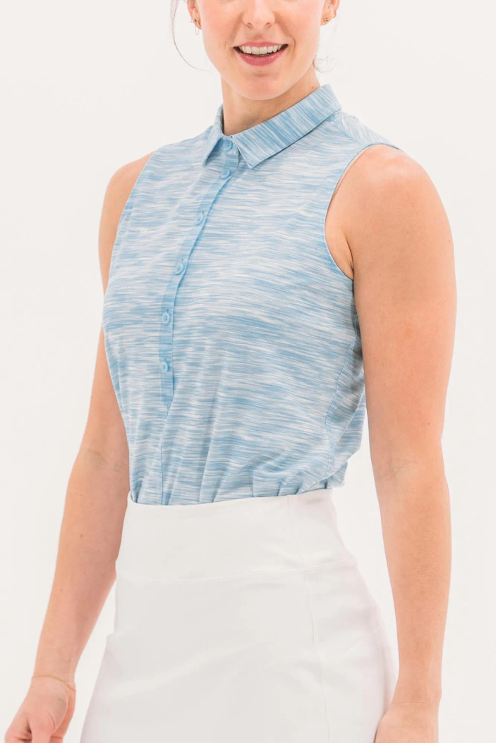 Foray Golf Core 3.0 Sleeveless Polo - Melange