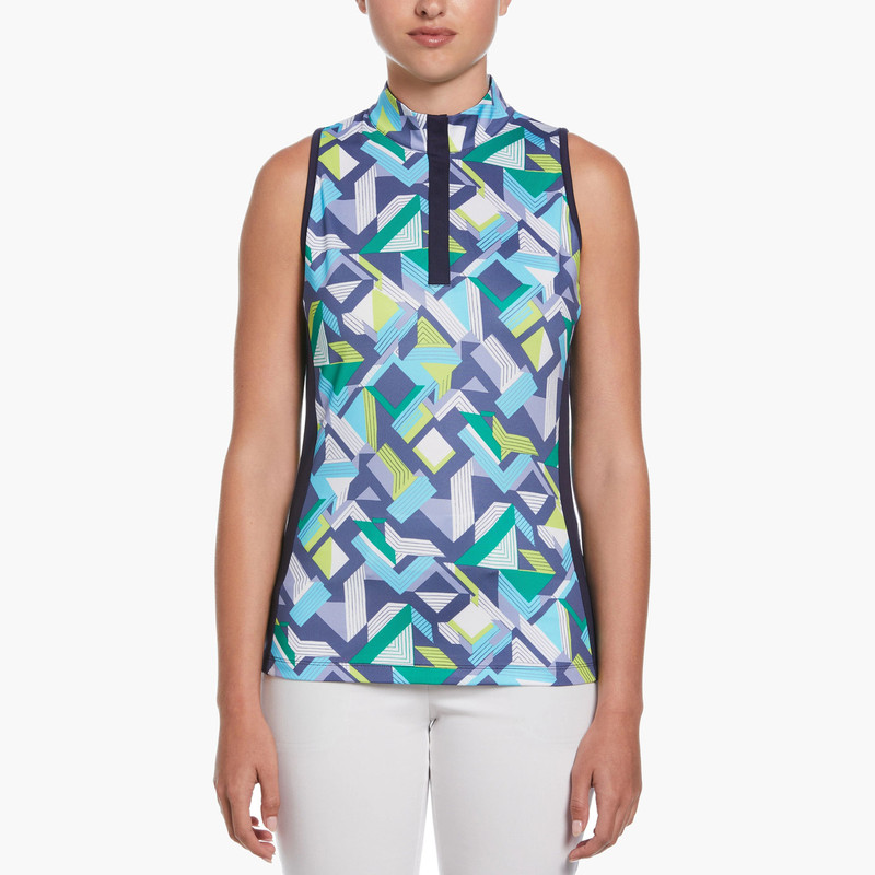 Callaway Colliding Chevron Sleeveless Mock