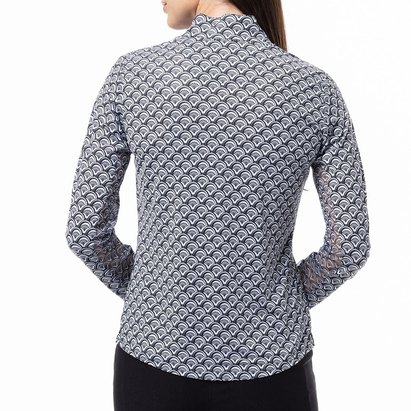 SanSoleil SolCool Shelltee Black Long Sleeve Mock SanSoleil SolCool Shelltee Black Long Sleeve Mock
