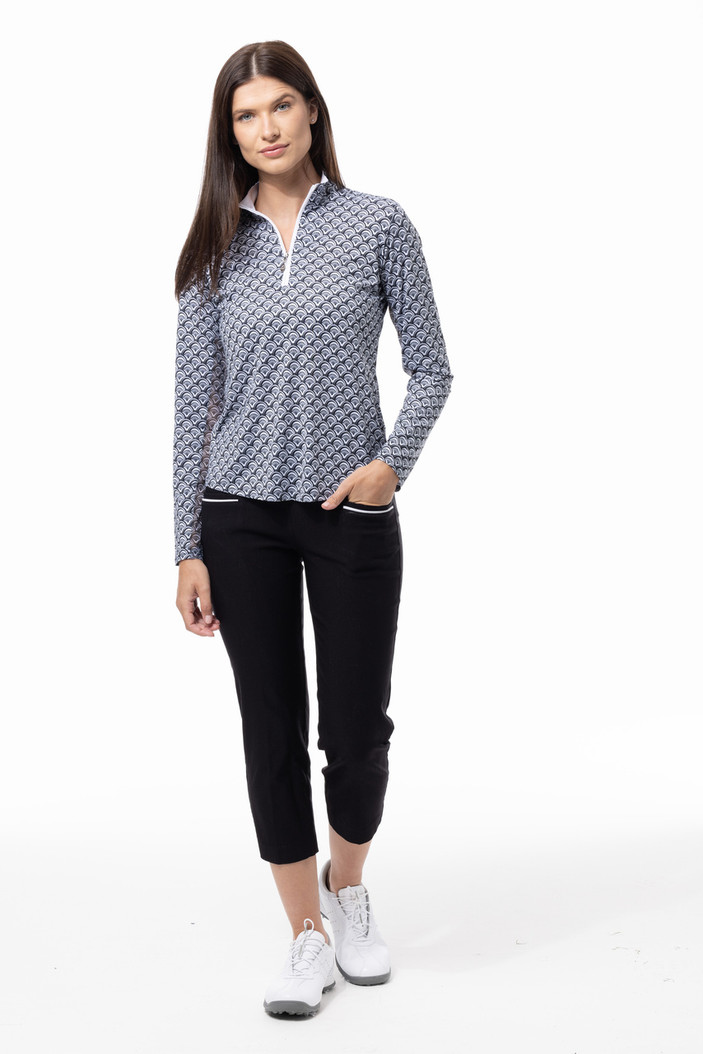SanSoleil SolCool Shelltee Black Long Sleeve Mock SanSoleil SolCool Shelltee Black Long Sleeve Mock