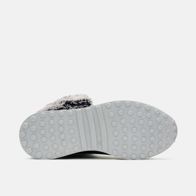 Duca Del Cosma Francesca Navy Snake High Top Fleece Golf Boot