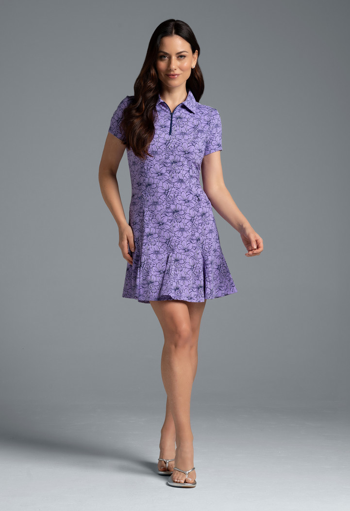 IBKUL Diana Godet Short Sleeve Dress