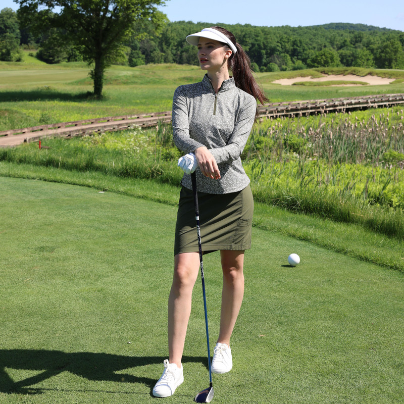 BelynKey Olive Utility 16" Golf Skort